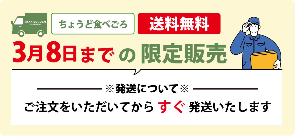 3月8日まで の 限定販売
