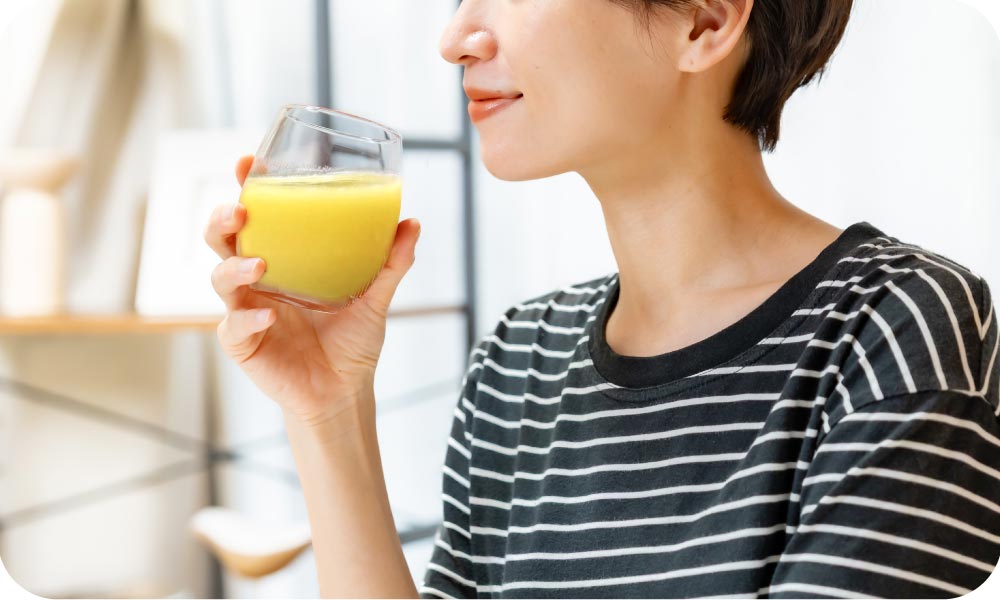 栄養補給にマスクメロンジュースのもとを
