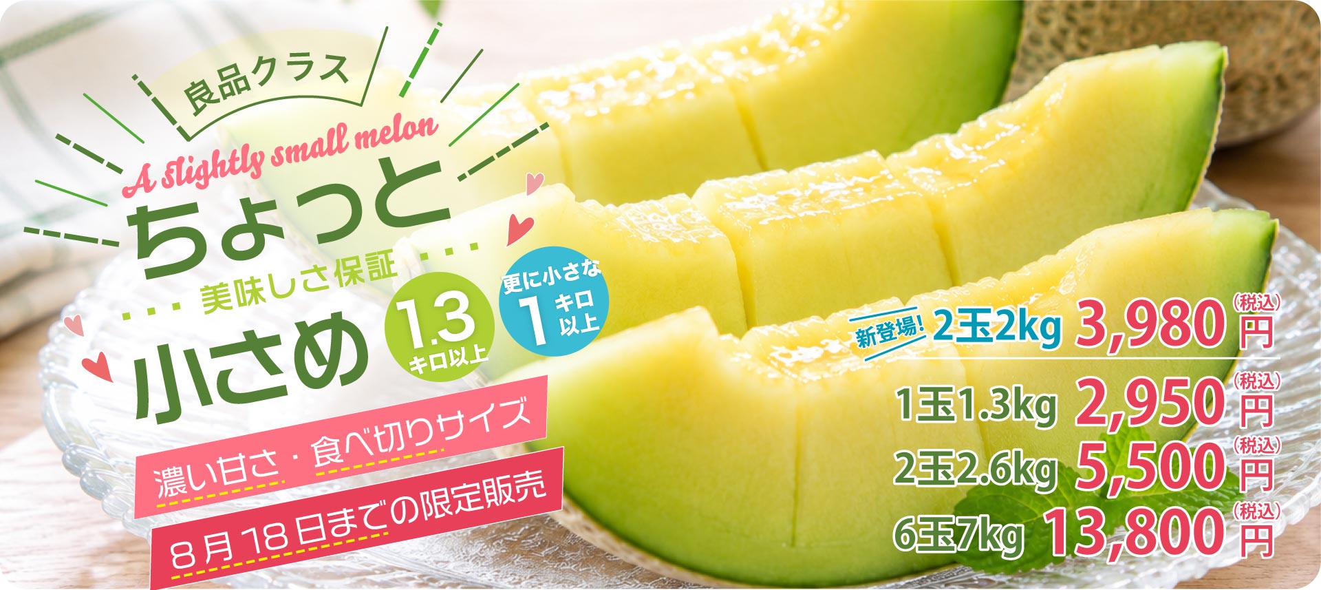 ちょっと小さめマスクメロン