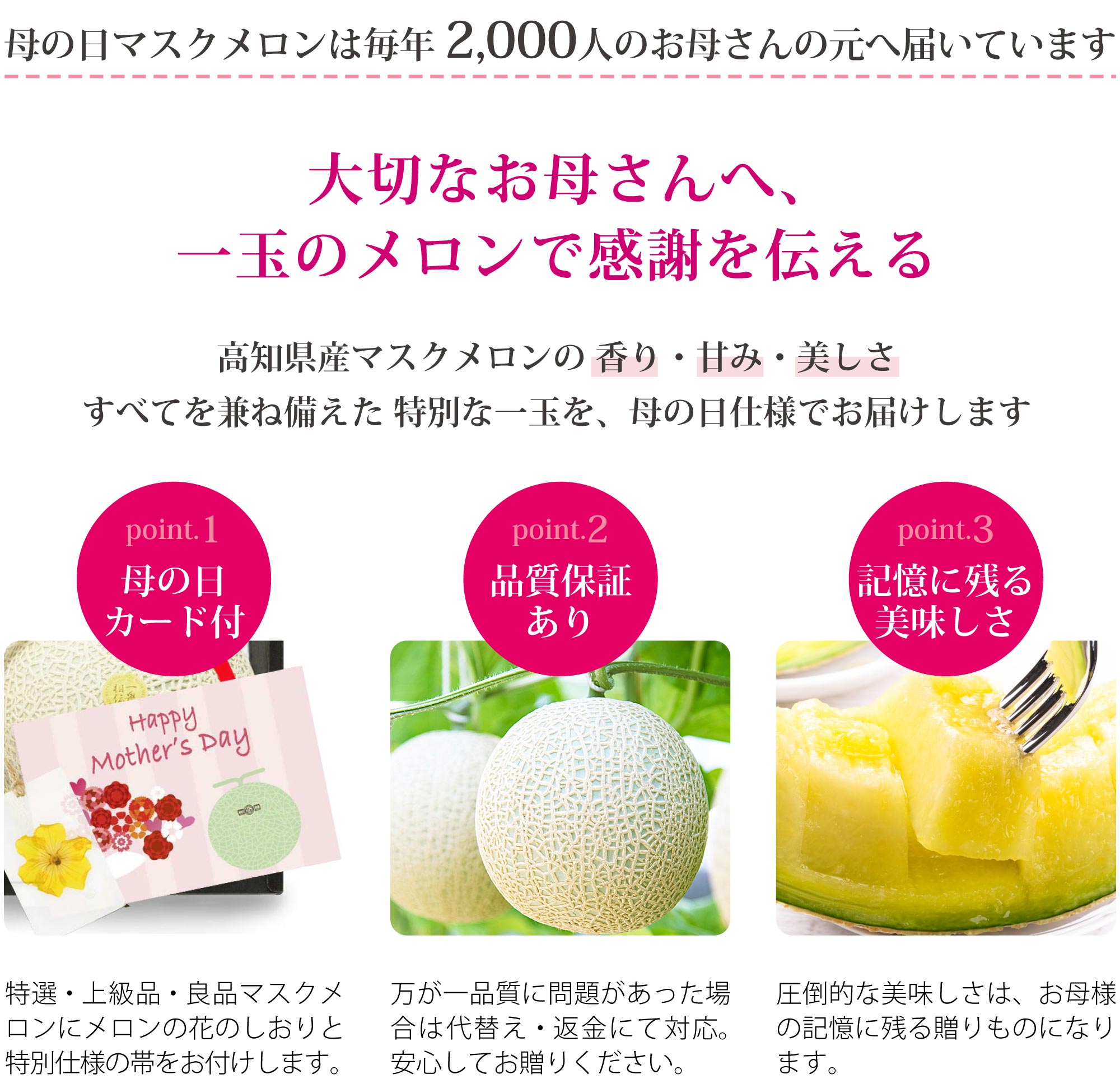 大切なお母さんへ、一玉のメロンで感謝を伝える