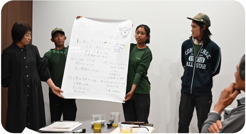 取組発表のシーン