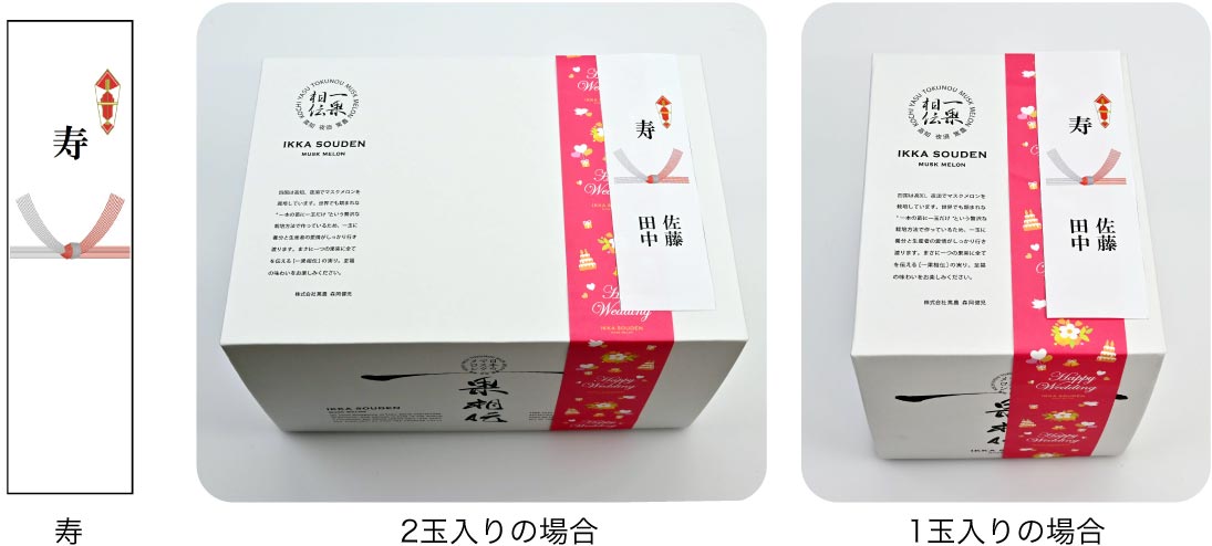 花包みマスクメロンのし・掛け紙