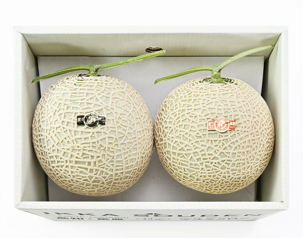 m*1様 高知県産　マスクメロン　4玉入り　 約9.5㎏（下箱込み） 味は自信を持ってお届けすることできる【良品】です｜ 一果相伝マスク