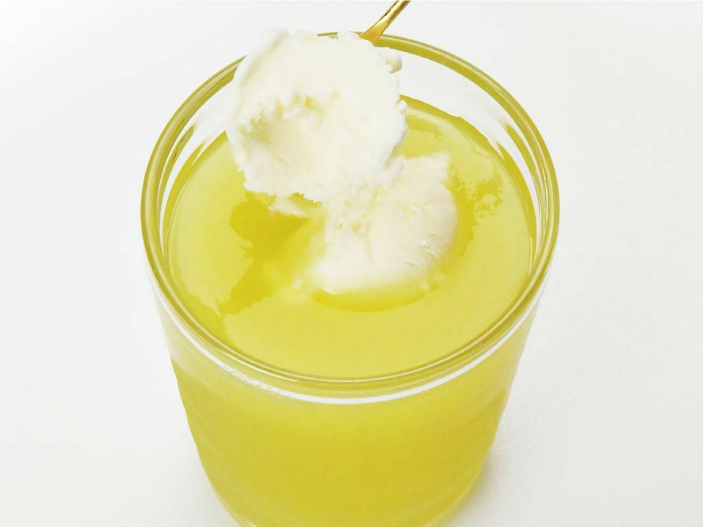 マスクメロンのピューレアイスのせ