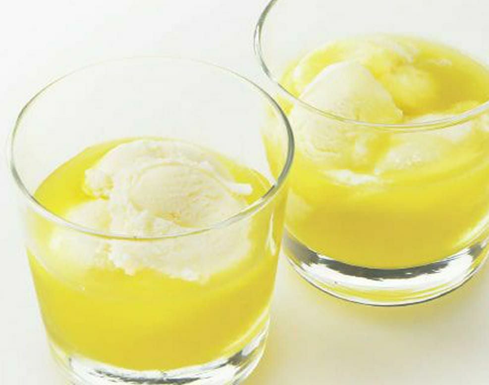 ピューレとアイス