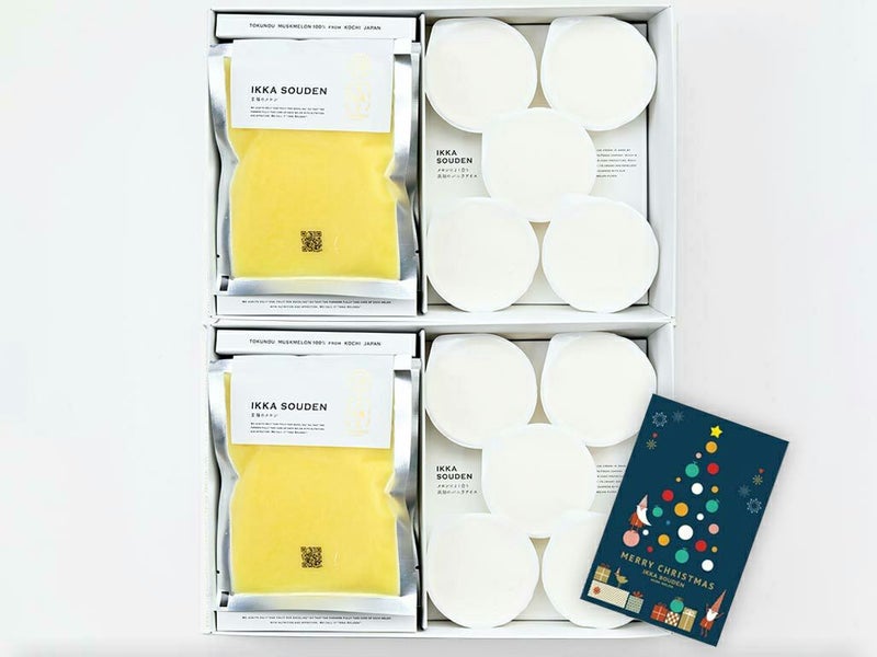 マスクメロンのピューレ5袋と高知のバニラアイス5個【2箱】